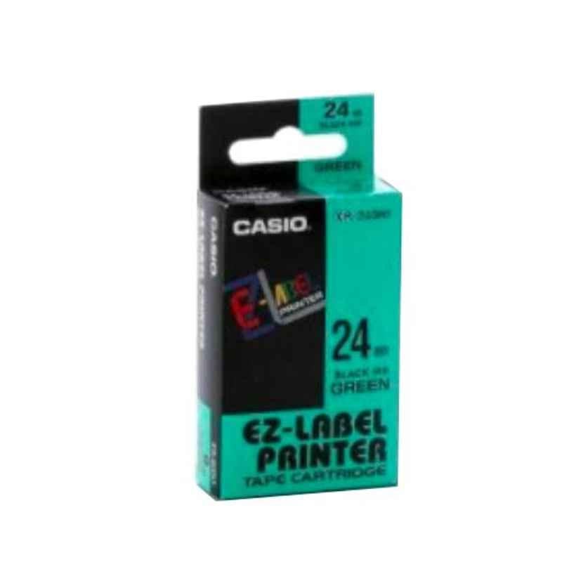 Casio XR-24GN1 24mm Label Printer Tape Cartridge, Length: 8 m