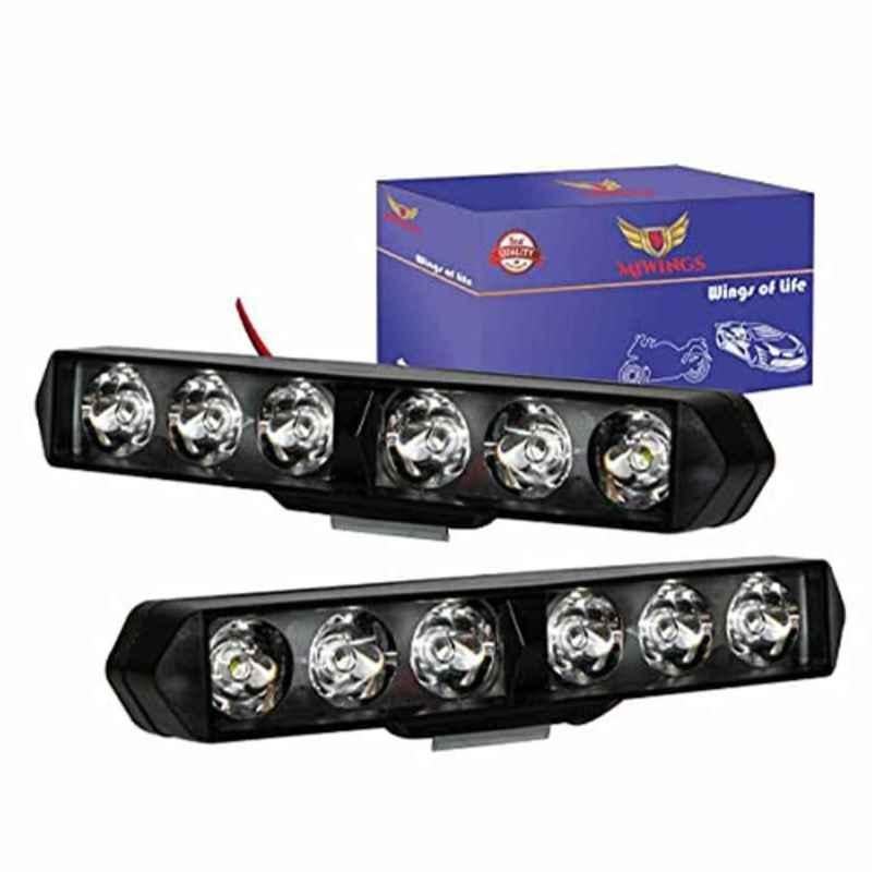 Buy Miwings 6 LED Light Bar 36W 6500K Super Bright Spot Work Light with  Flashing/Blinking Inbuilt Pods Single Row Off Road Driving Waterproof Fog  Light 12V, (Pack of 2) Online At Price