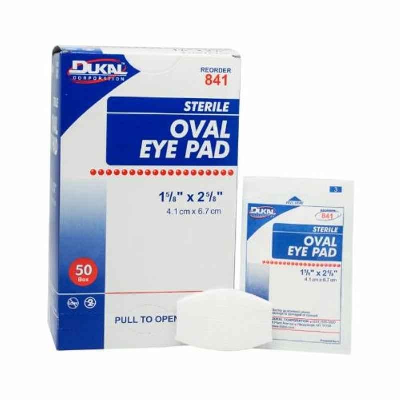 Dukal 4.1x6.7cm Sterile Oval Eye Pads (Pack of 50)