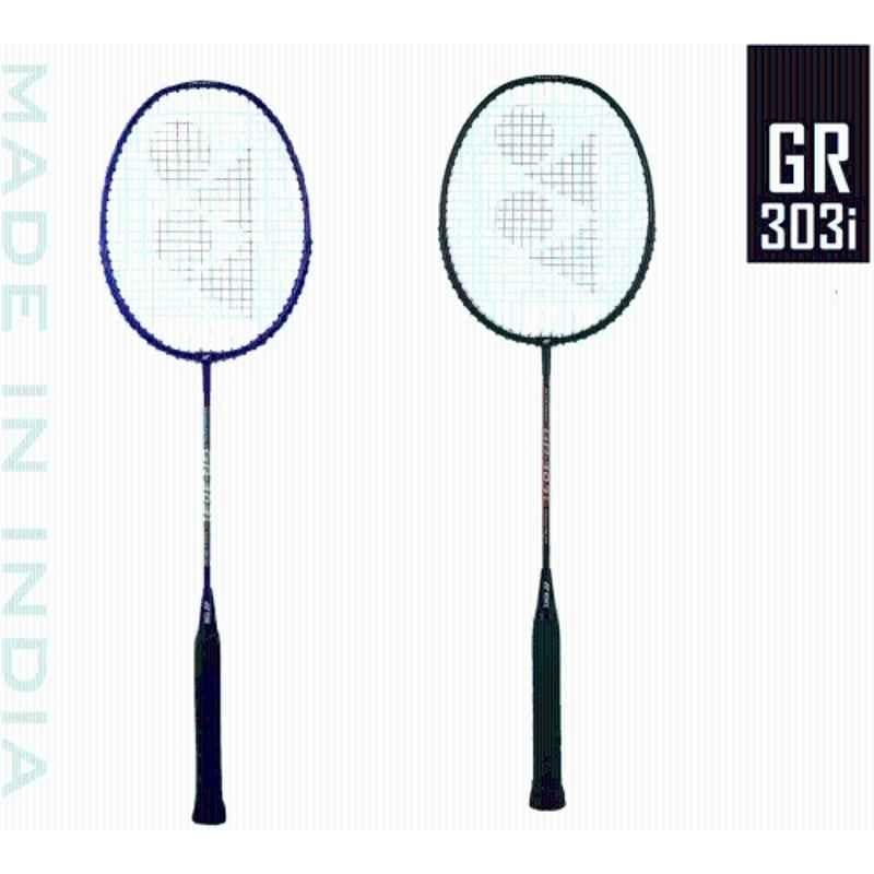 Yonex GR 303i 88g Standard Black & Blue Strung Badminton Racquet (Pack of 2)