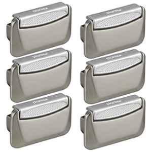 Plantex 3 inch Zinc Satin White & Chrome Drawer Kadi for Home & Office, APS-DTK-295 (Pack of 6)