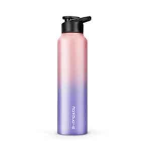 Longway Rush 1 Litre Aqua Rose Stainless Steel Water Bottle for School, Office, Home, Gym & Travel