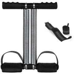 Shopeleven 120kg Stainless Steel & Plastic Double Spring Tummy Trimmer with Gym Wrist Band