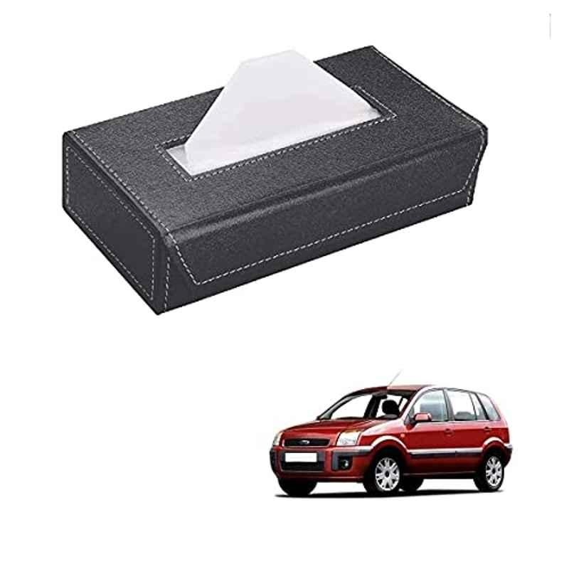 Kozdiko 100 Pulls PU Leather Grey Car Tissue Paper Box with 200 Sheets for Ford Fusion