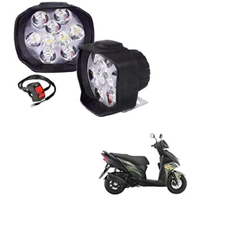 Kozdiko 2 Pcs Sheen 9 LED 6000k Cree LED Transformer Bumble Bee Style LED Fog Light Set for Yamaha Ray ZR