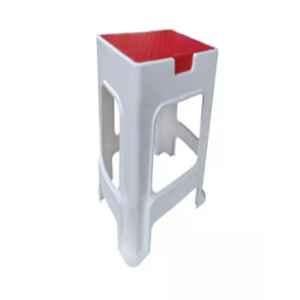 Supreme Slice 35x48x44cm Plastic Red & White Stool, SUPSLCMWHRD06