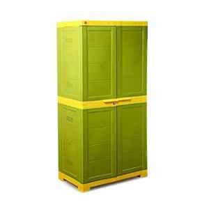 Cello Novelty 24x15x49cm Plastic Green & Yellow Shoe Rack with Lock