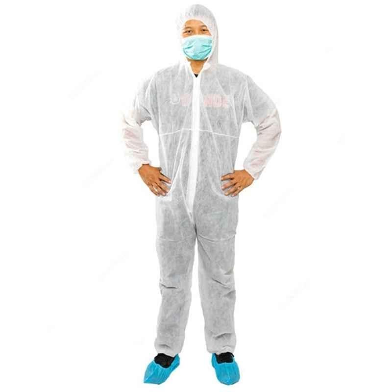 Empiral E107052806 Non Woven Polypropylene White Safety Coverall, Size: 3XL