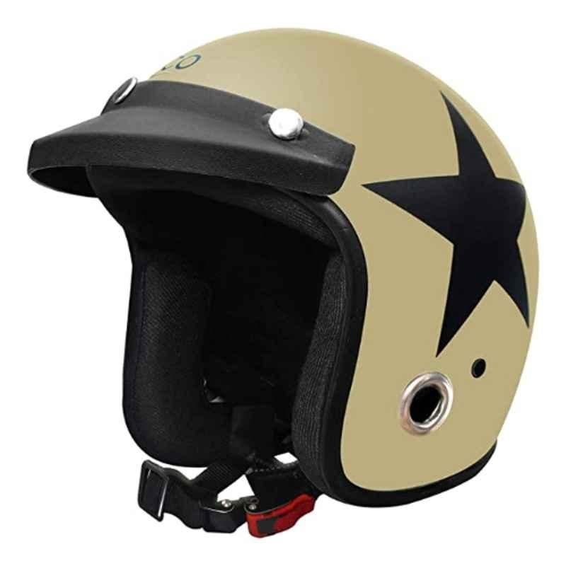 Habsolite HB-ESDS ABS Medium Desert Storm Open Face Helmet, Ecco Star