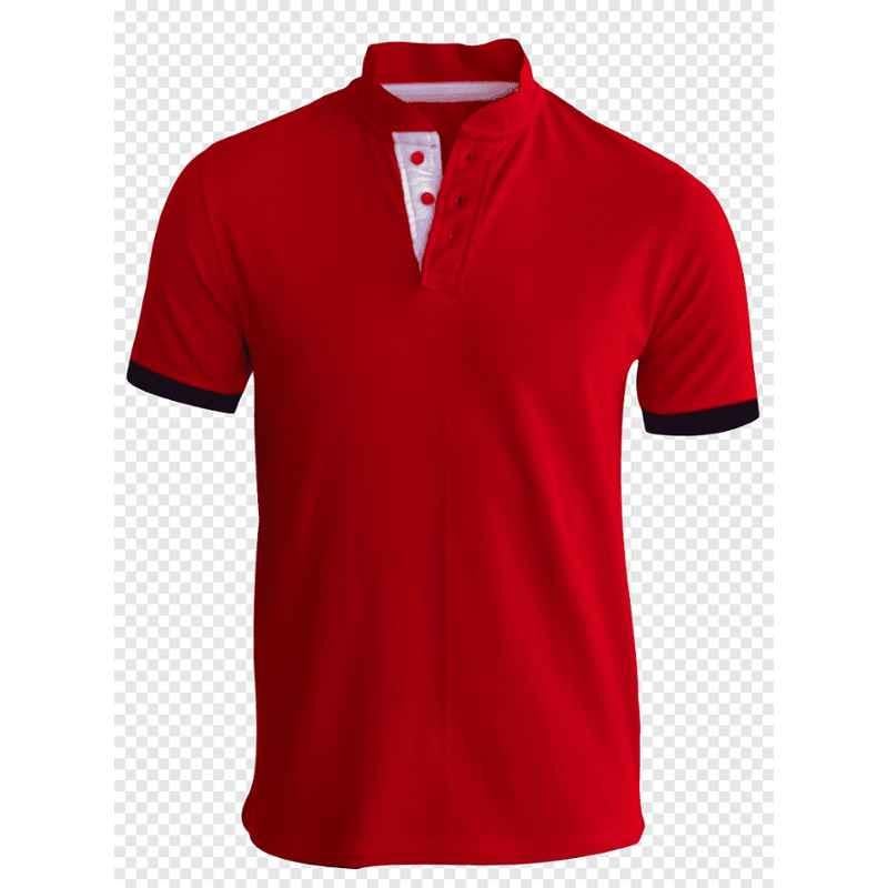 Taha Cotton Polo Red T Shirt
