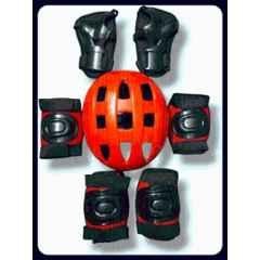 STYRKR Red Protective Set for Cycling Skateboard Skating Scooter Age 5 to 15 Year Cycling KitKIT-1195