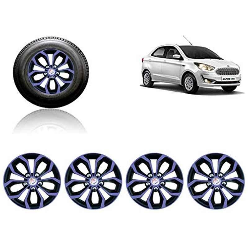 Auto Pearl 4 Pcs 14 inch ABS Violet & Black Car Wheel Cover Set for Ford Aspire 2019