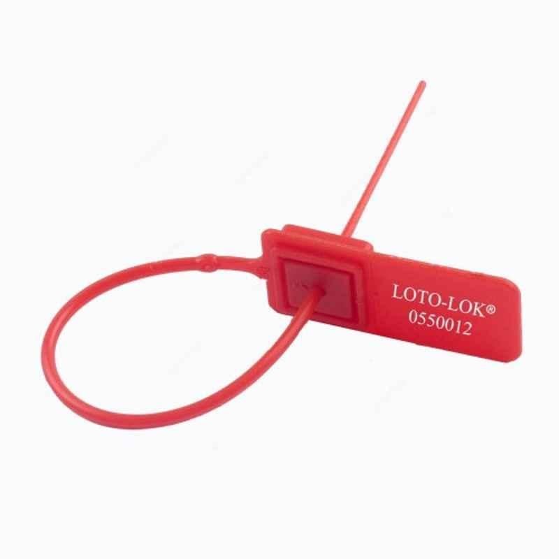Loto-Lok 180mm Polypropylene Red Security Seal, PS-18T-RD180 (Pack of 50)