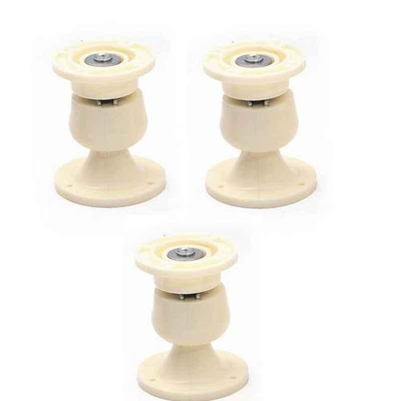 Nixnine Plastic Ivory Magnetic Door Stopper, NO-5_IVR_3PS (Pack of 3)
