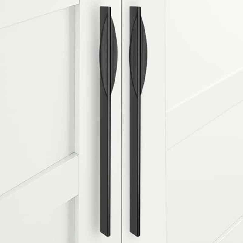 Plantex 600mm Aluminium Black Matte Finish Pull Cabinet Handle for Home & Office, APS-DTC-5590-BLCK-600MM-PK-2 (Pack of 2)