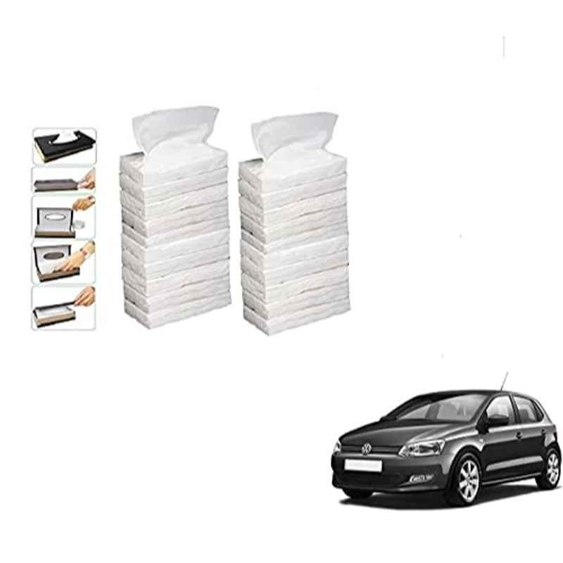 Kozdiko 100 Pulls Dispenser Box Refiller Tissue Paper with 200 Sheets for Volkswagen Polo (Pack of 20)