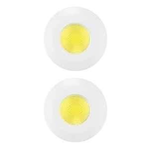 Fybros F-Ring 2W Polycarbonate Yellow Round LED Ceiling Light, FLS5744B (Pack of 2)