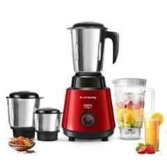Longway Super Pro 750W ABS Plastic Red Wine & Black Juicer Mixer Grinder with 4 Stainless Steel Jars & 2 Years Warranty
