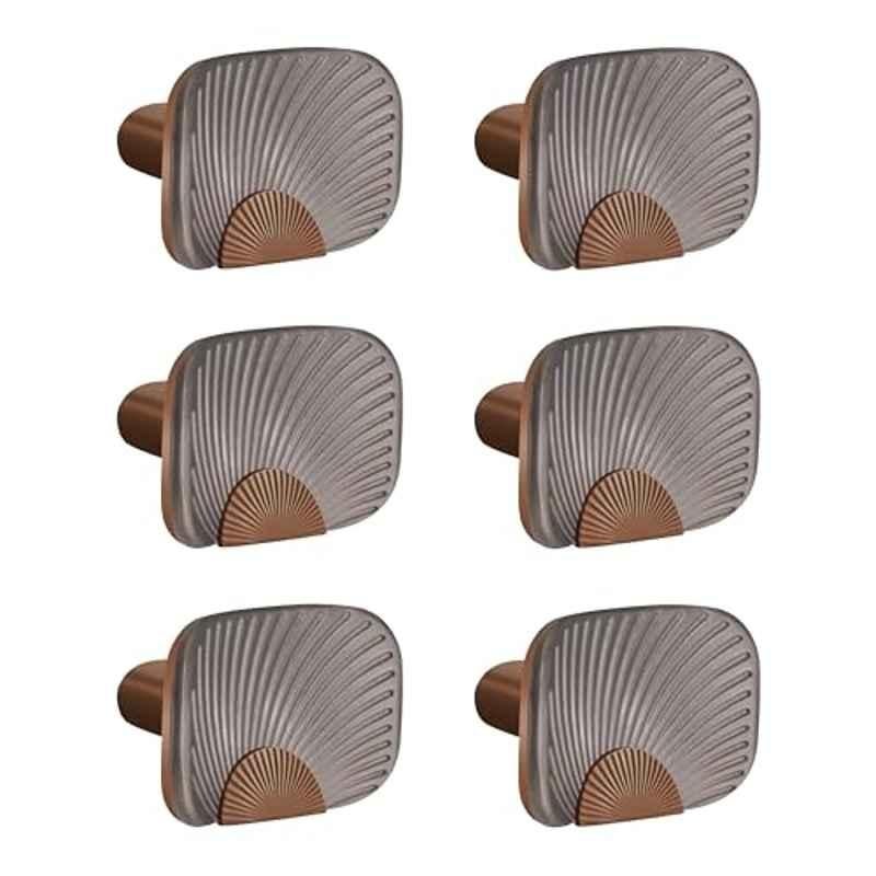Plantex Knobs for Drawers/Drawer Knobs/Rectangle Knob for Cabinets/Pull-Push Knob for Kitchen/Bedroom/Drawer (Pack of 6) Rose Gold & Satin Black