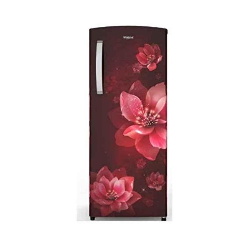 Whirlpool 215 Impro Prm 3S Wine Mulia 200 Litre 3 Star Red Single Door Refrigerator Direct Cool Refrigerator, 71632