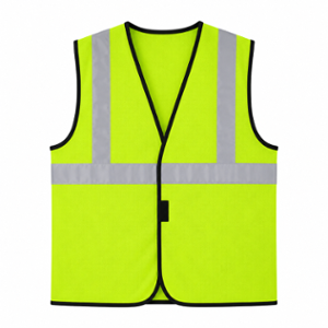 Foot Trends MG-D SJ Free Size Polyester Green Reflective Safety Jacket (Pack of 5)