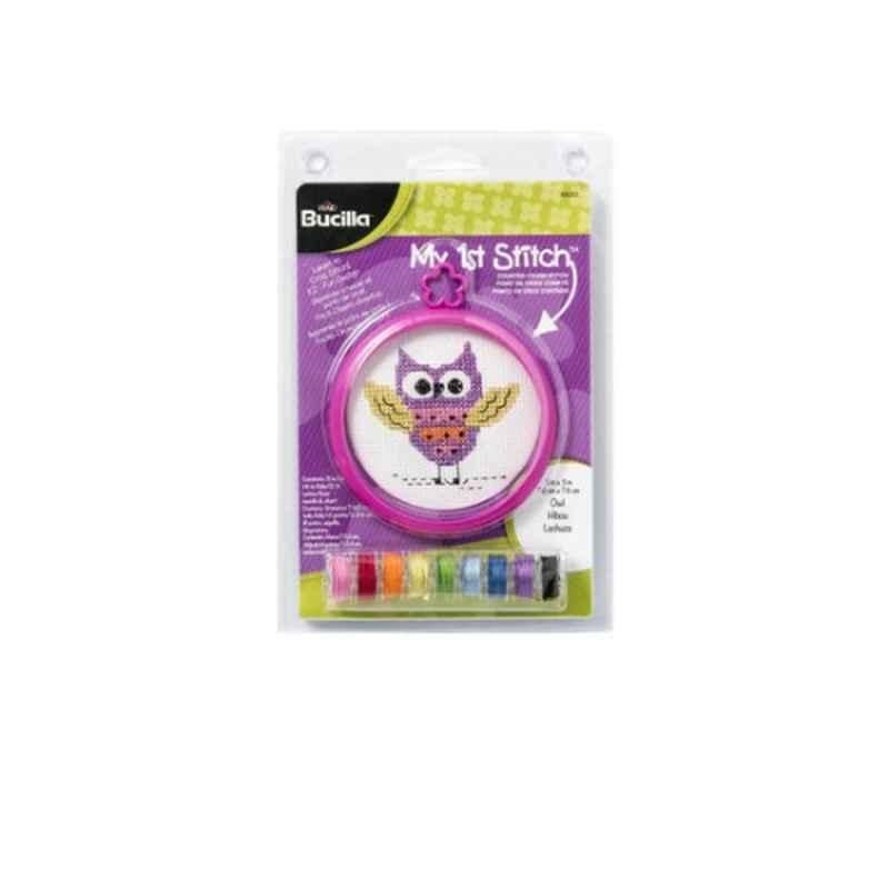 Bucilla/My 1St Stitch Mini Counted Cross Stitch Kit 3In Round Owl 14 Count