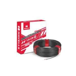 Havells Life Line 1 Sqmm Black Single Core FR PVC Copper Insulated Flexible Cable, Length: 90 m