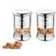 Classic Essentials Elegant12CM/S2 2 Pcs 1600ml Stainless Steel Silver Cookie Canister Jar Set