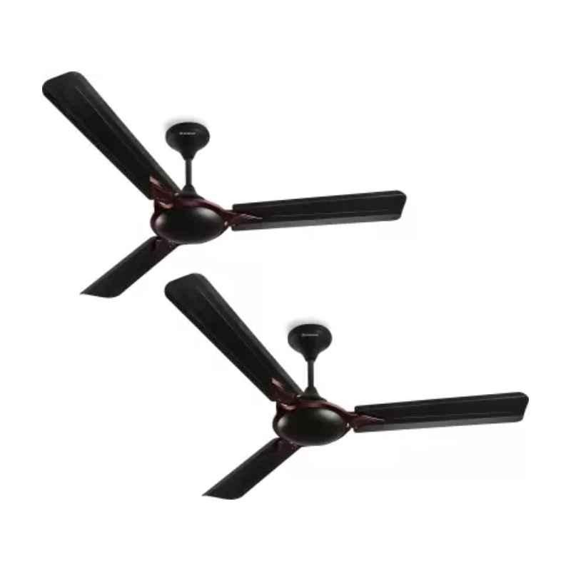 Longway Zest 5G 50W Smoked Brown 3 Blade Ultra High Speed Ceiling Fan, Sweep: 1200 mm (Pack of 2)