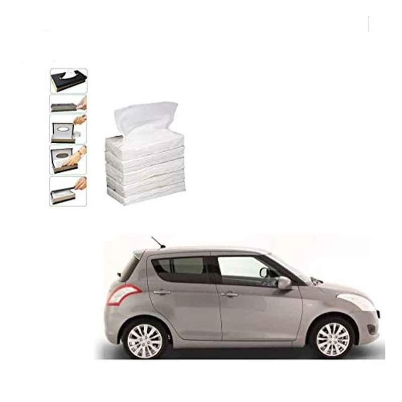 Kozdiko 100 Pulls Dispenser Box Refiller Tissue Paper with 200 Sheets for Maruti Suzuki Swift Type-2 2011-2017 (Pack of 5)
