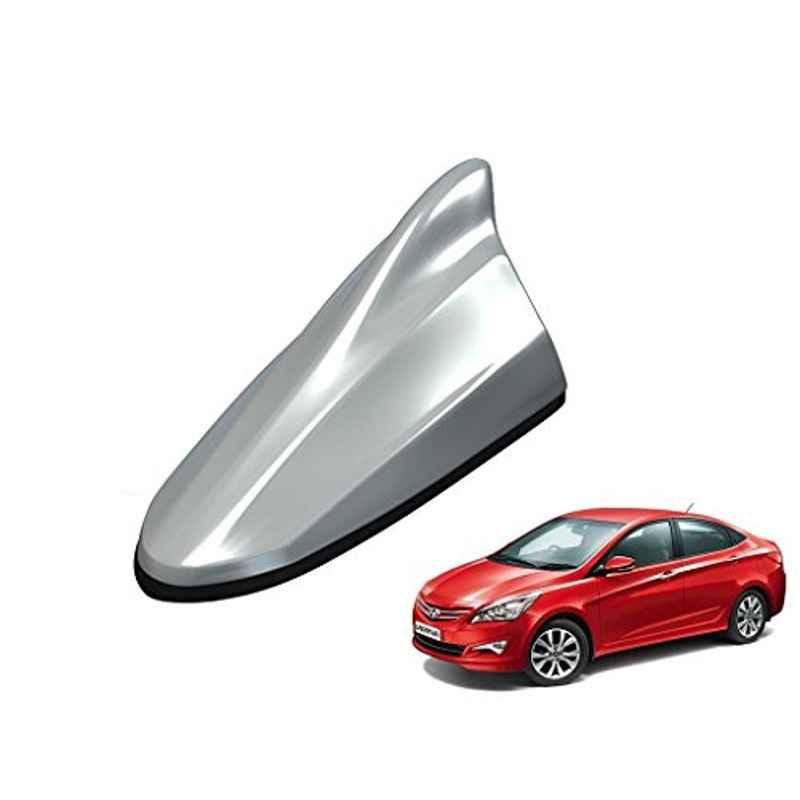 Kozdiko Silver Shark Fin Signal Receiver Car Antenna for Hyundai Verna Fluidic 4S