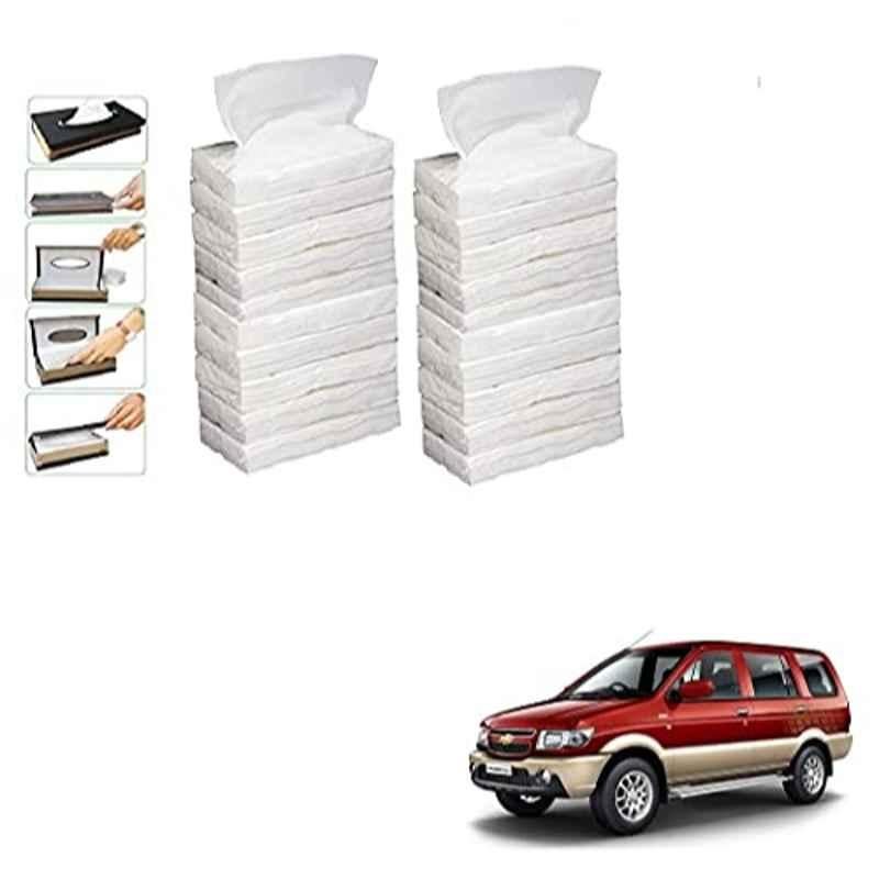 Kozdiko 100 Pulls Dispenser Box Refiller Tissue Paper with 200 Sheets for Chevrolet Tavera (Pack of 20)