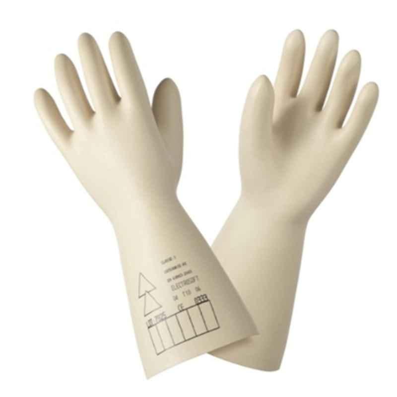 Honeywell Sperian Class 4 Electrical Latex Off White Safety Gloves, Size: 9