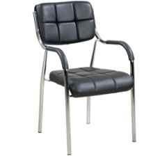 High Living Black Leatherette Visitor Office Chair"|" HL_V1 (Pack of 2)