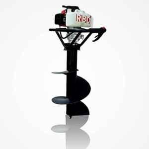 RBD 72cc Iron Red & Black Earth Auger with 2 Bit & 2 Years Warranty, RBD-EA-001