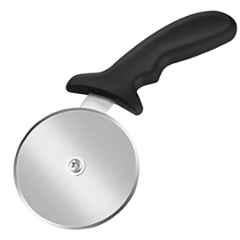 Khushi Udyog 4 inch Stainless Steel Silver & Black Wheel Pizza Cutter