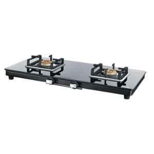 Usha Ebony Slim 2 Glass Top Stainless Steel 2 Burner Gas Stove, EBSL2SGC