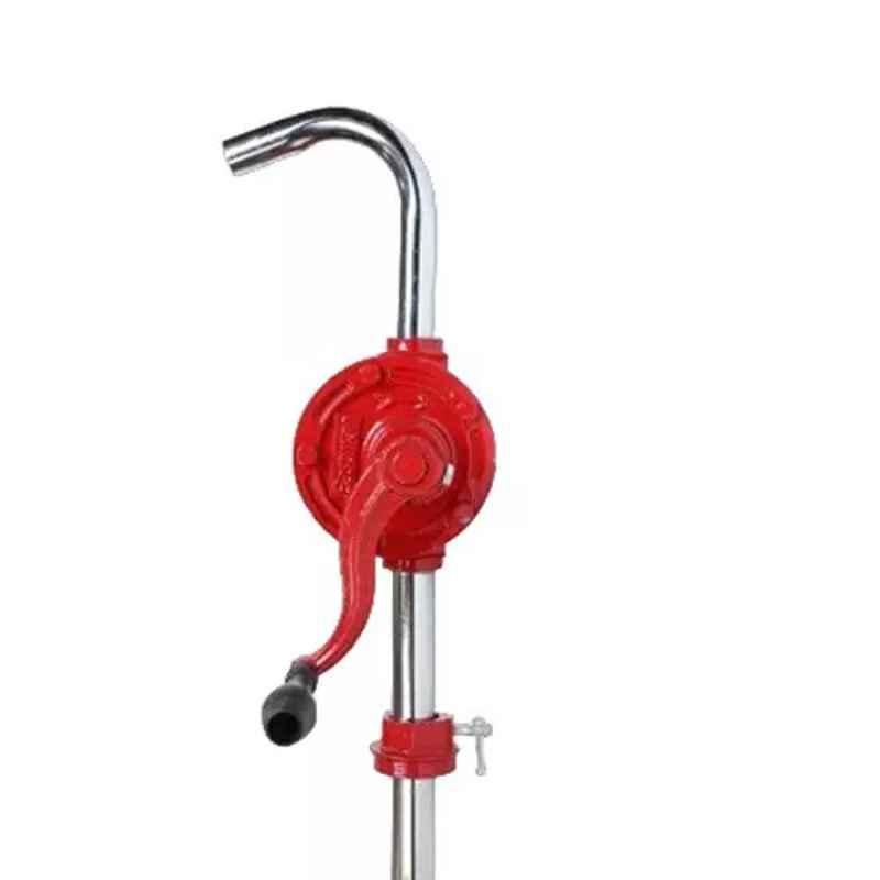 Eastman 1 inch Manual Operated Rotary Barrel Pump Red & Silver, EAS-GCTOCG