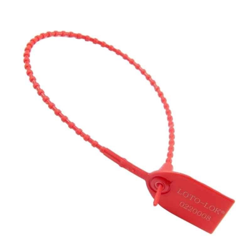 Loto-Lok 378mm Polypropylene Red Security Seal, PS-Q390-RD (Pack of 50)