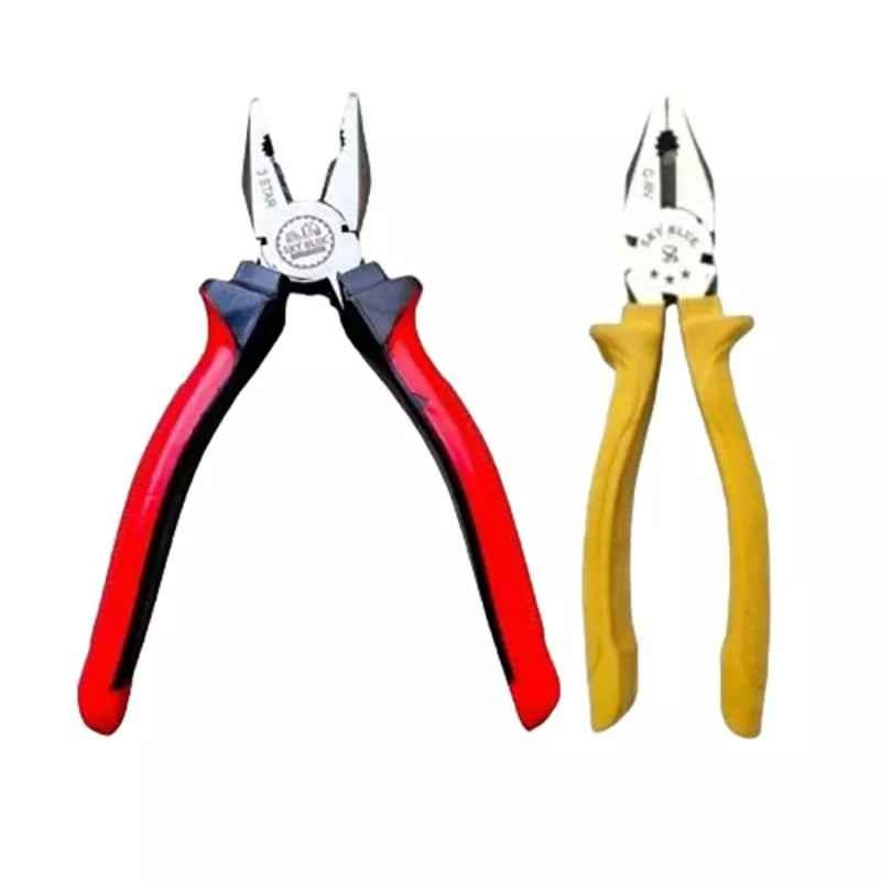Sky Blue 8 inch Stainless Steel Lineman Plier, SBE473 (Pack of 2)