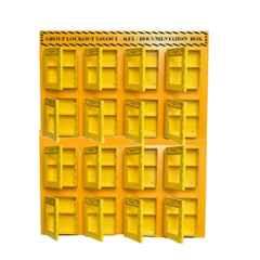 Lukko Safety 16 Boxes Group Lockout Key Box with 5 Lockable Hooks, LS-G44