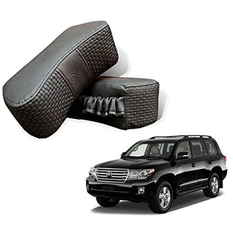 Kozdiko 2 Pcs Memory Foam Grey Car Vastra Neck Rest Cushion Set for Toyota Land Cruiser, koz_5452