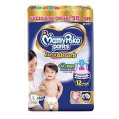 Mamy Poko 48 Pcs Extra Absorb Diapers Pant Packet, Size: Large