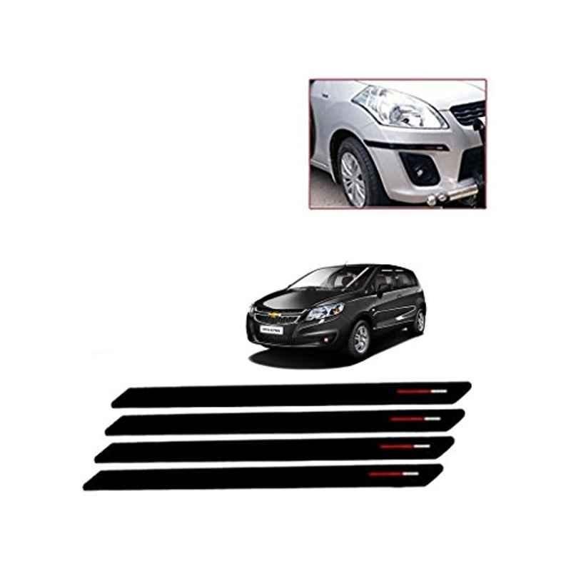 Kozdiko 4 Pcs Black & Red Bumper Protector Set for Chevrolet UVA