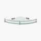 Kerovit 11x11 inch Silver Chrome Finish Round Range Corner Shelf with Twin Arms, KA920009