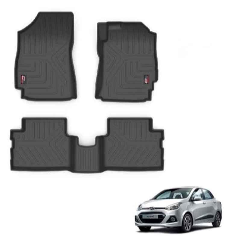 Kozdiko Thermoplastic Polyolefins 3D Life Long Car Floor Mat Set for Hyundai Xcent