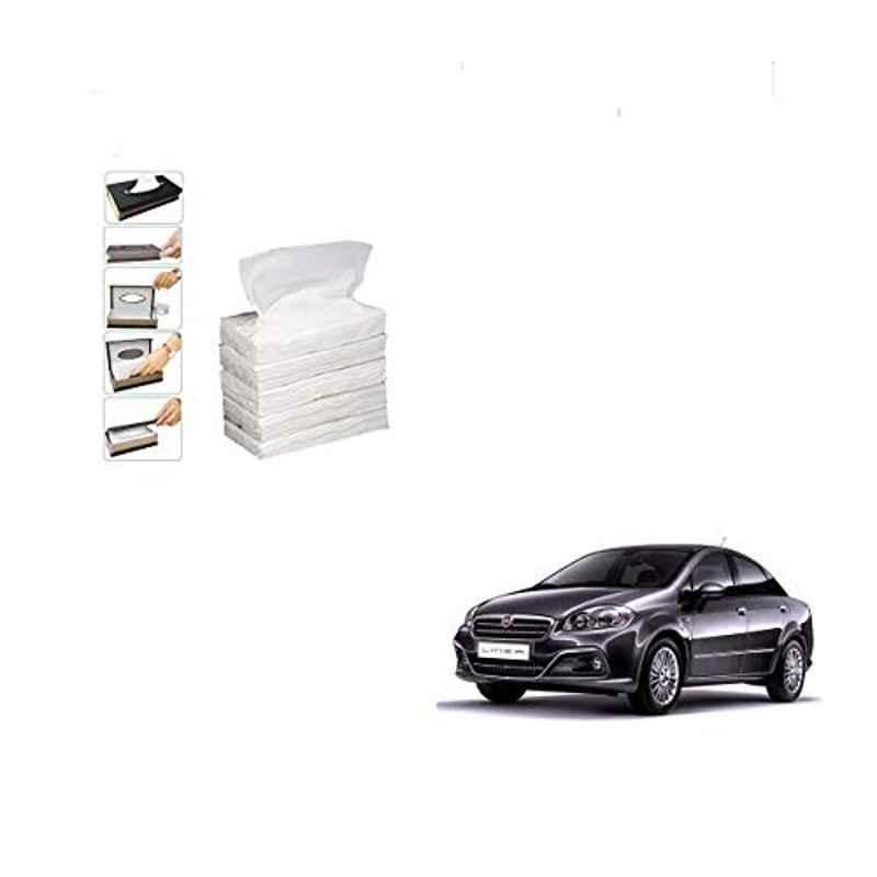 Kozdiko 100 Pulls Dispenser Box Refiller Tissue Paper with 200 Sheets for Fiat Linea (Pack of 5)