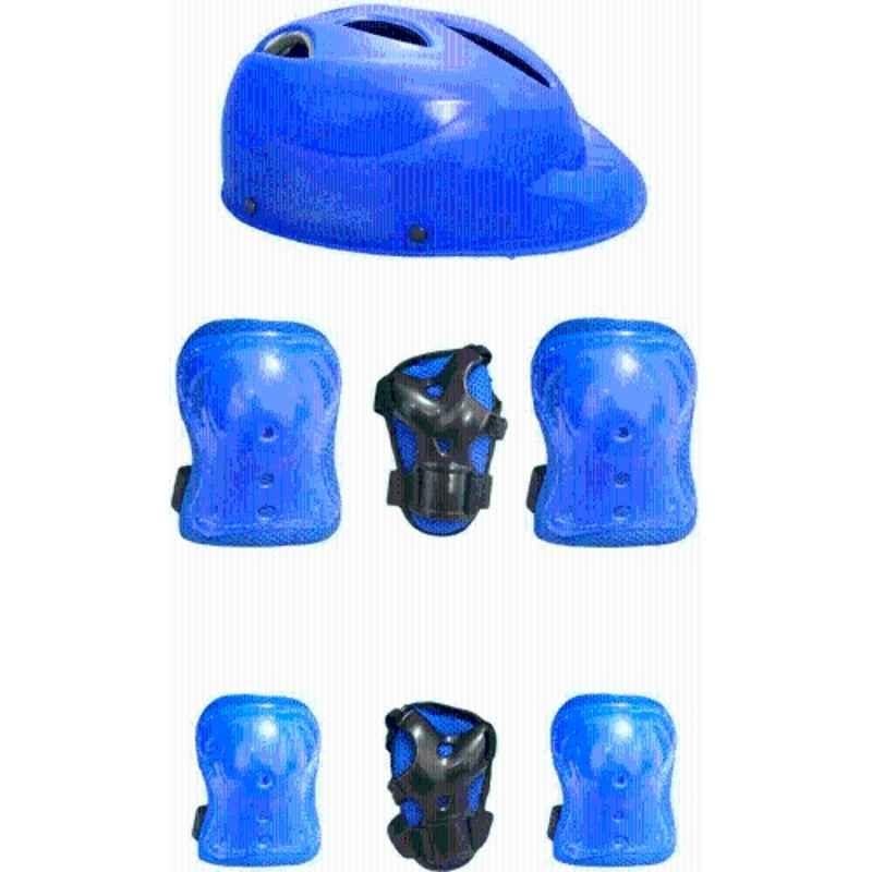 STYRKR Plastic & EVA Foam Blue Multipurpose Sports Helmet for Skating, Cycling & Skiing with Adjustable Straps Cycling KitKIT-754