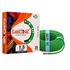 CabONE 1.5 Sqmm Green FR PVC Multi Strand Electrical Wire, CabONE017, Length: 90m