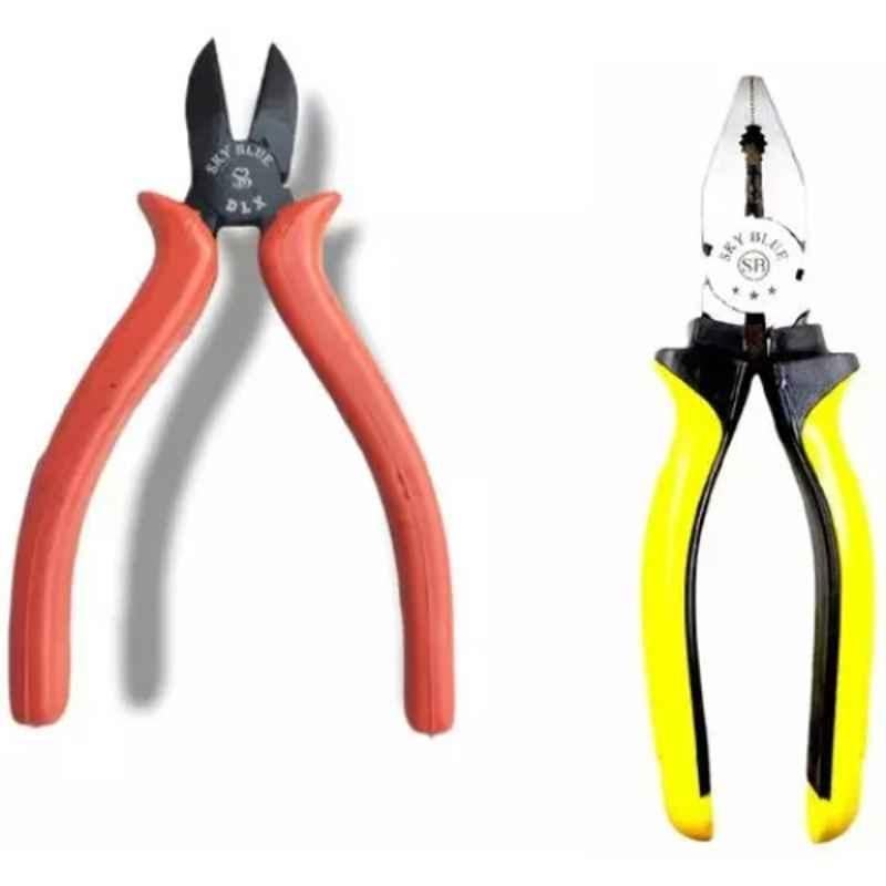 Sky Blue 2 Pcs 7.8 inch Lineman Plier Combo, SBE_PLIER_COMBO_MOD_00752